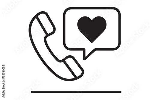 Vector line icon related to phone talking. Perfect Line. Editable Stroke