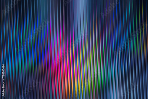 Illustration of abstract background with colorful vertical lines and blurred motion effect