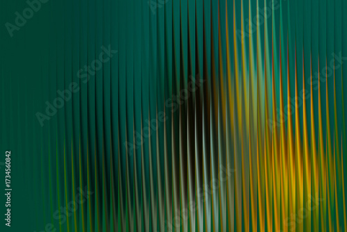 Illustration of abstract background with vertical lines in green, yellow and black colors