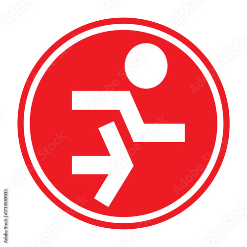 red emergency exit sign