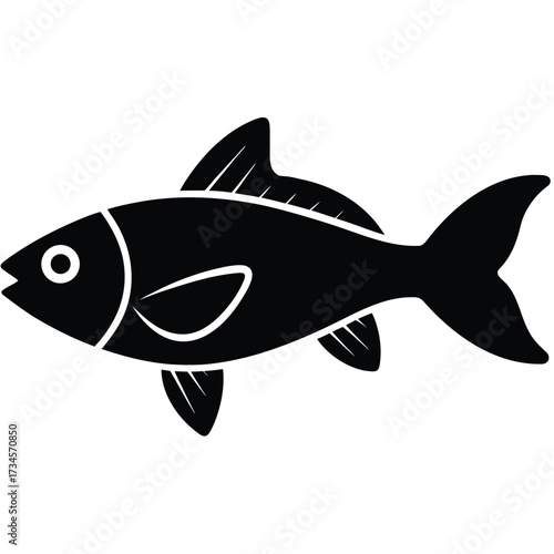 artificial fish with suction cup fins vector icon