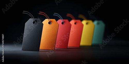 price tag on black background