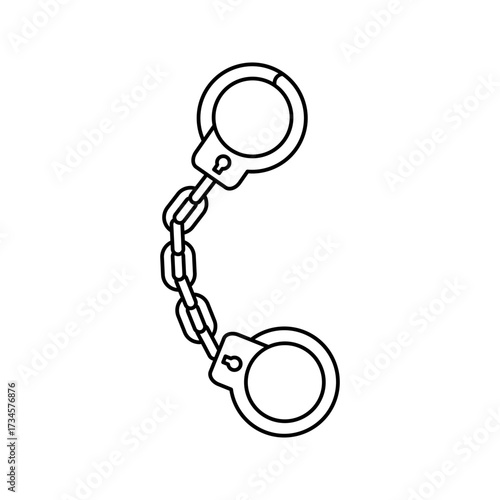 handcuffs icon white on background
