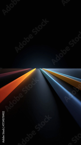 Background of Colorful Winding Tech Lines