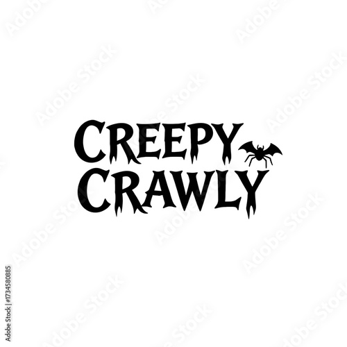 Spooky Creepy Crawly Bat Silhouette Design