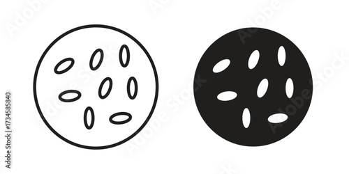 Thalassaemia icons in line stroke outline art and clip art