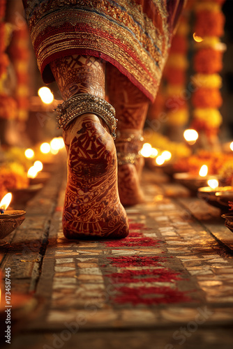 foot in the temple diwali