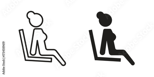 Sauna icons in line stroke outline art and clip art