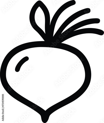 Vector icon of Beet on a transparent background