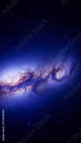 An infinite starfield moving in parallax with shining distant galaxies and realistic floating space dust. A dreamy and surreal cinematic HDR 4K space scene. Created with generative AI.