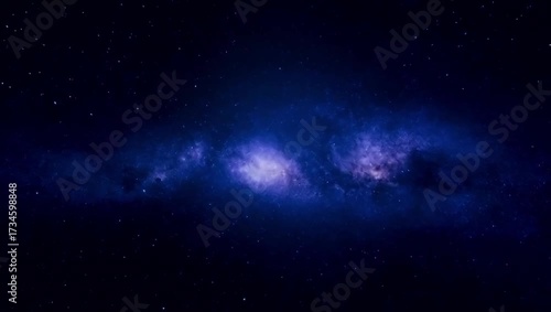 An infinite starfield moving in parallax with shining distant galaxies and realistic floating space dust. A dreamy and surreal cinematic HDR 4K space scene. Created with generative AI.