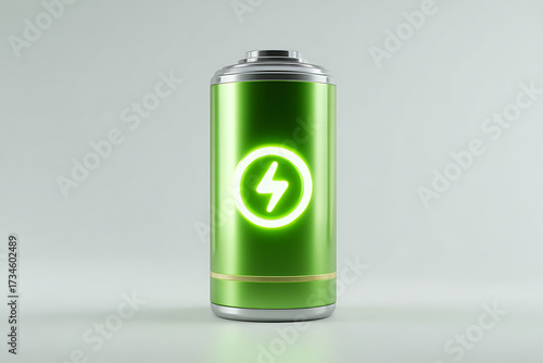 Wallpaper Mural Modern battery concept promoting sustainable energy solutions, depicting full charge and power capacity for electric vehicles and renewable resources Torontodigital.ca