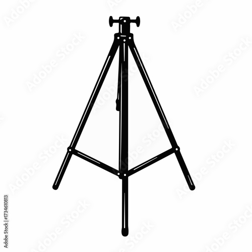 Sturdy tripod stand for camera or lighting equipment, ready for action