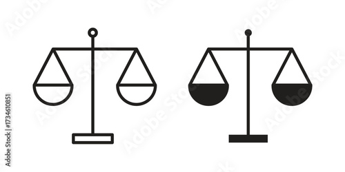 Economies of scale icons in line stroke outline art and clip art