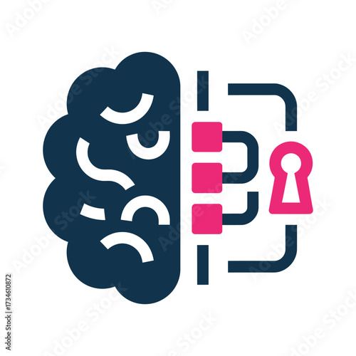 Abstract representation of artificial intelligence security and data protection concept
