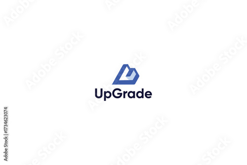 Letter U modern upgrade technology  logo