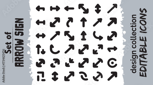 Collection of black arrow symbols diverse directions shapes and styles for design projects