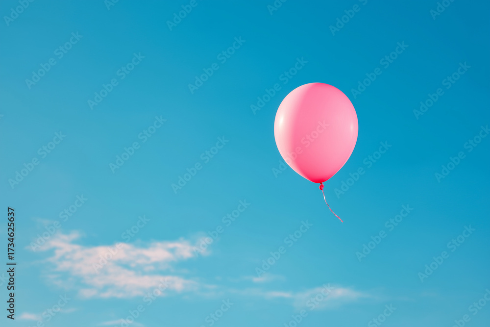 Fototapeta premium pink balloon in the sky