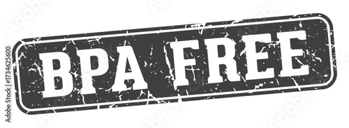 bpa free rectangular sign. bpa free stamp