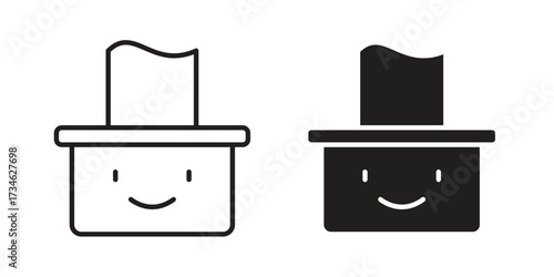 baby wipe icons in line stroke outline art and clip art