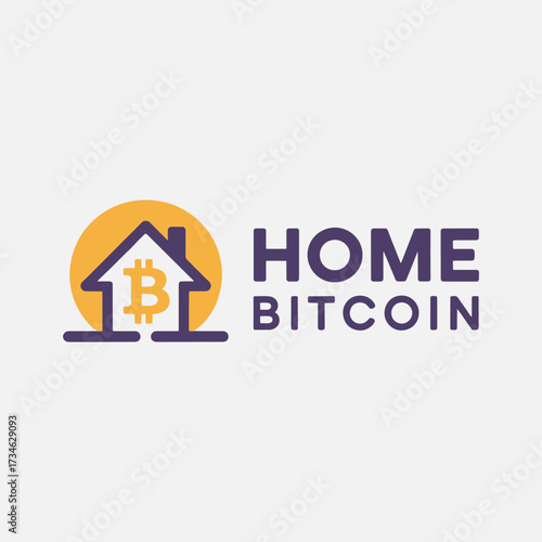 Crypto house logo design idea design