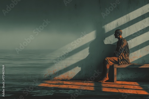Aesthetic illustration for mental depressive disorder