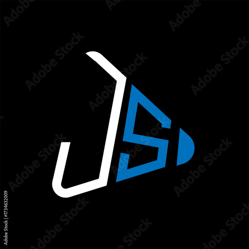 js letter logo design. js creative initials letter logo concept. js letter design.
