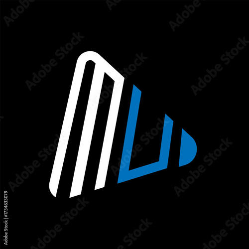 mu letter logo design. mu creative initials letter logo concept. mu letter design.
