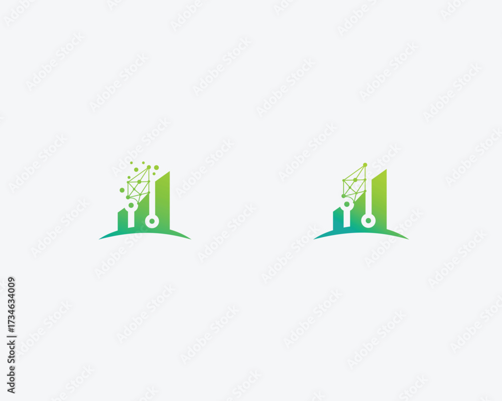 Fototapeta premium Next Growth Go forward logo design