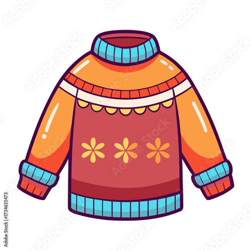Buy cute winter sweater with flowers design online warm knitted apparel fashion clothing shop now
