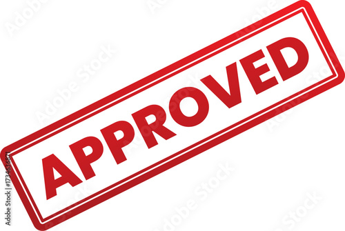 Red Rejected Stamp – Official Refusal Cross Mark Badge, Denied Certification Emblem, Quality Check Rejection Label, Isolated Vector Graphic