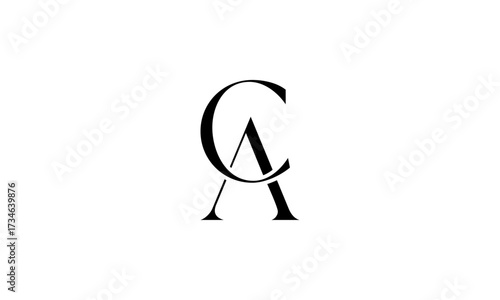 CA initial letters, monogram logo