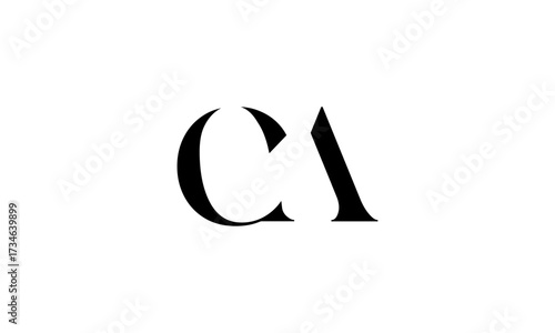 CA initial letters, monogram logo