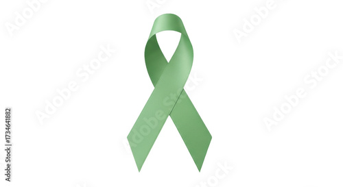 Wallpaper Mural Isolated green ribbon for awareness cause, support, or celebration symbol, design element Torontodigital.ca
