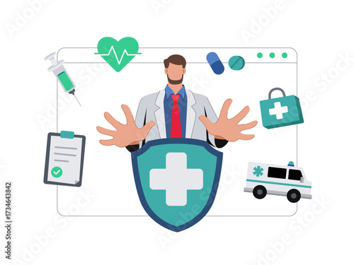 Healthcare Protection Safety Concept Illustration