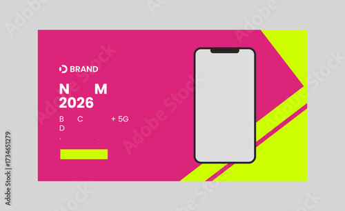 Technology YouTube Thumbnail Design Template. Mobile youtube thumbnail design