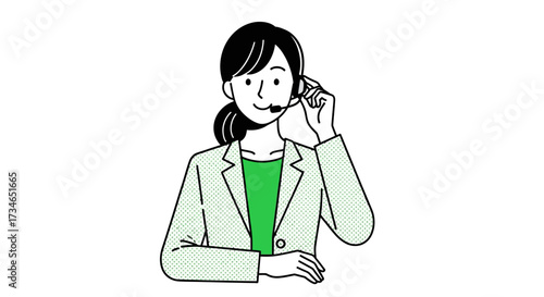 Friendly customer service representative with headset, symbolizing effective communication and professional support for modern business and client relations