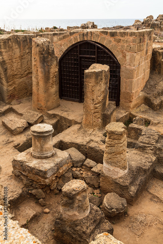 Ruins of Royal toms of New Paphos or New Paphos in Paphos, Cyprus. UNESCO World Heritage Site, built for wealthy inhabitants