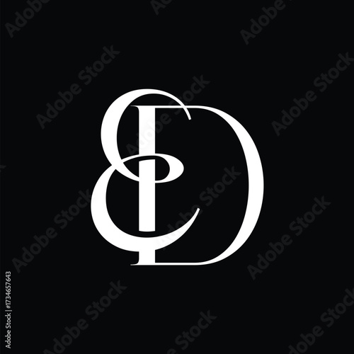 ed initial letter logo design