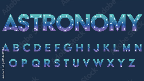 decorative galaxy astronomy theme cartoon font