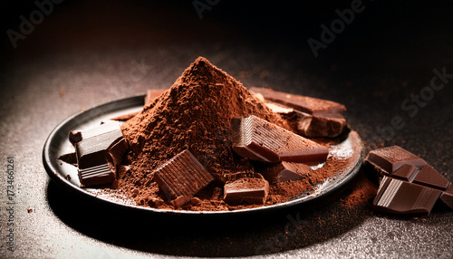Chopped Chocolate With Low Light