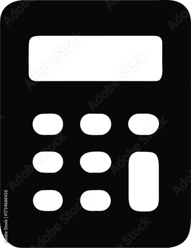 A compact digital calculator with a blank screen, ready for math, calculations, accounting, finance, and solving number problems.