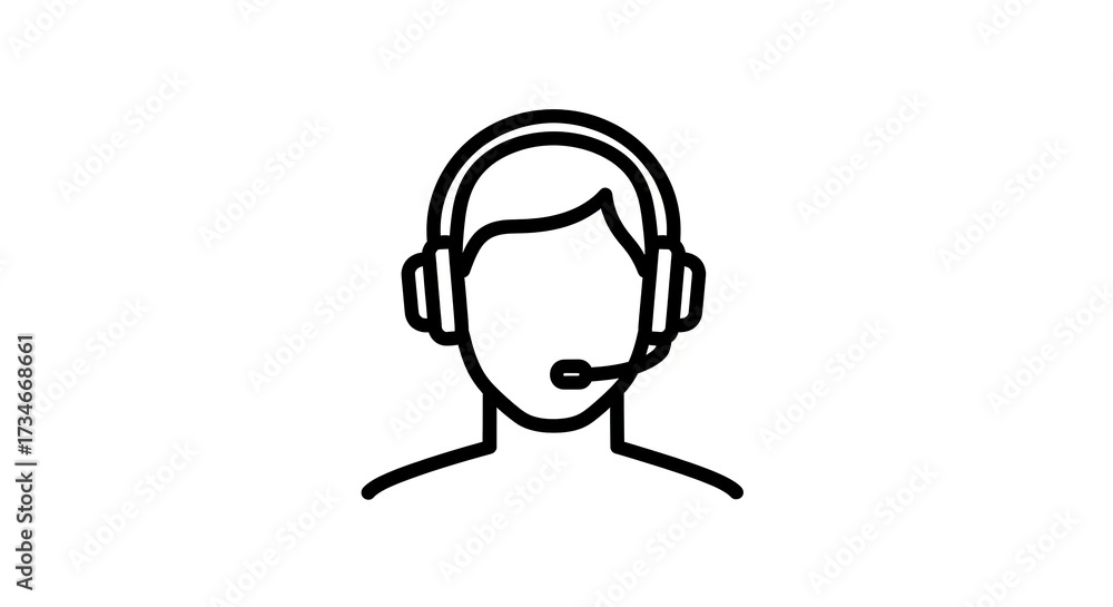 Obraz premium Customer service representative icon communication support