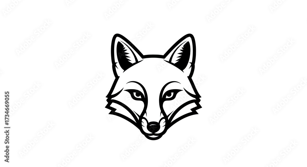 Obraz premium Fox head illustration design vector isolated