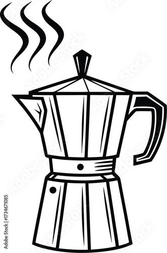 Collection of coffee bakery and kitchen icons isolated on transparent background