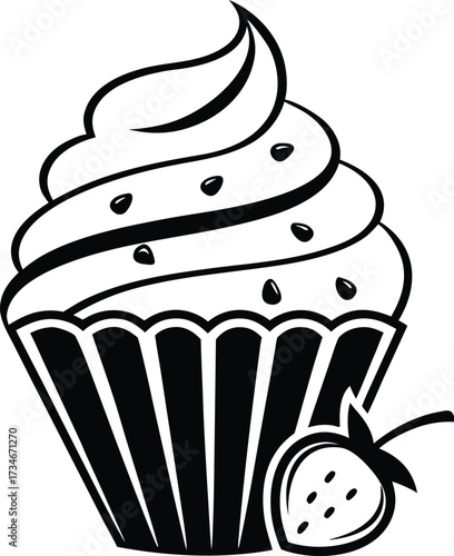 Collection of coffee bakery and kitchen icons isolated on transparent background