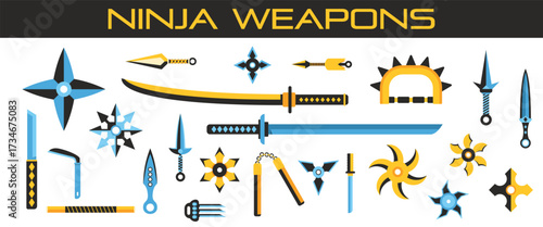 ninja weapons.eps