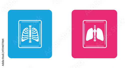Two playing cards displaying white x ray images of human lungs