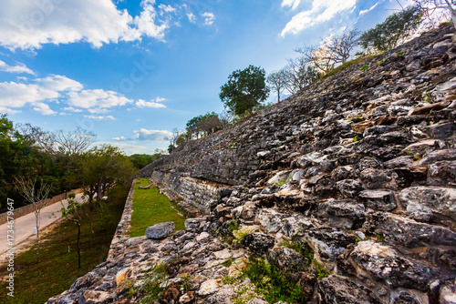 Izamal pyramids archeological site in Mexico