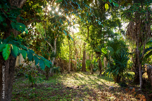 Izamal pyramids archeological site in Mexico
